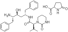N-(4-Amino-1-benzyl-3-hydroxy-5-phenyl-pentyl)-3-methyl-2-(2-oxo-tetrahydro-pyrimidin-1-yl)-butyramide 5-oxopyrrolidine-2-carboxylic acid, 192726-06-0, Manufacturer, Supplier, India, China