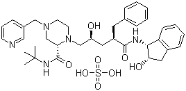 Indinavir sulfate, C36H47N5O4.H2SO4, Manufacturer, Supplier, India, China